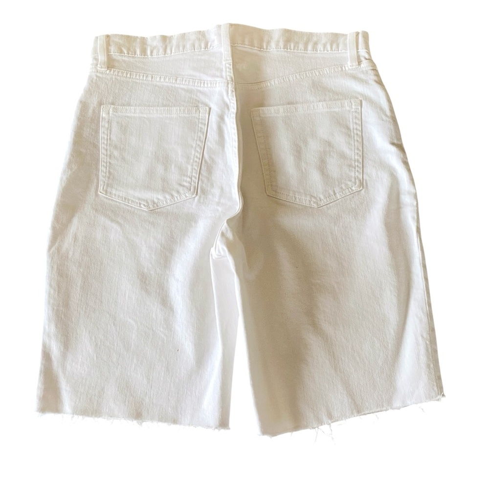 GAP Bermuda High Rise White Denim Jean Shorts 30/10r - Picture 3 of 7